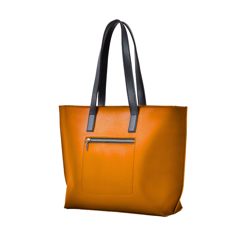 kingta Mustard Long-Handle Tote Bag