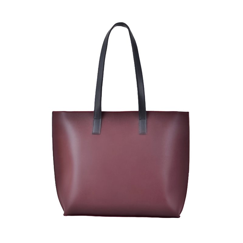 kingta Burgundy Long-Handle Tote Bag