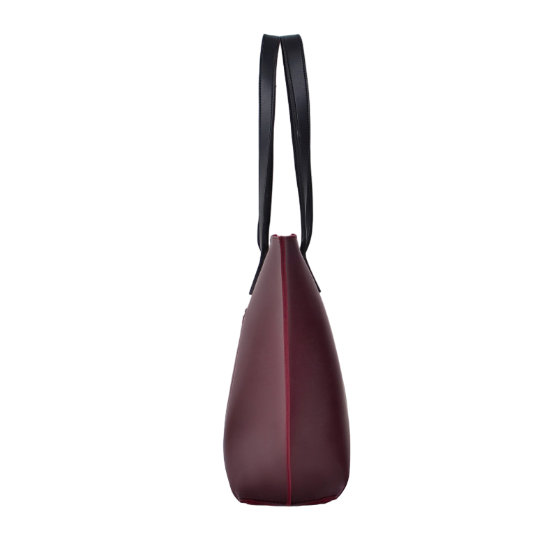 kingta Burgundy Long-Handle Tote Bag